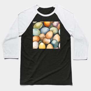 National Egg Month January - Watercolors Baseball T-Shirt